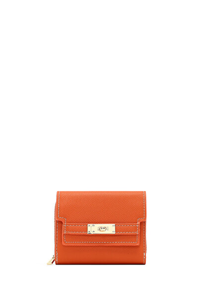Derimod Women's Orange Printed Wallet 000A2D5619Cv