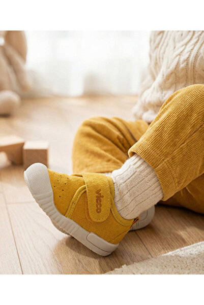 Vicco Anka II Model Unisex İlk Adım ve Bebek Sarı Günlük Ayakkabı