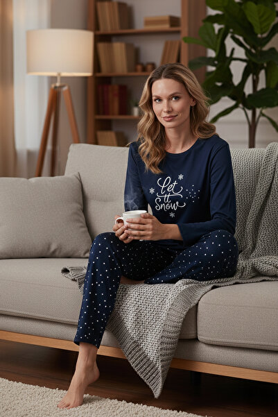 Lela Σετ πιτζάμες με συνηθισμένη εφαρμογή με σχέδιο με λαιμόκοψη ΠΙΤΖΑΜΕΣ 657...