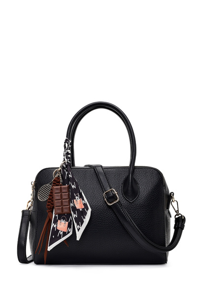 Derimod Kadın Siyah Uzun Askılı Charmlı Klasik Kol Çantası 25WBD2860FT