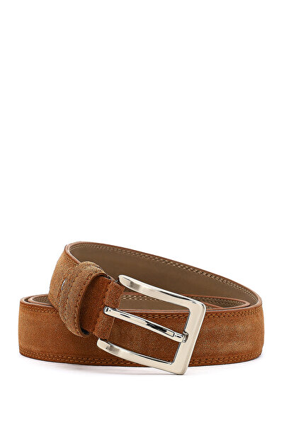Derimod Men's Tan Suede Leather Belt 000A2D1305810