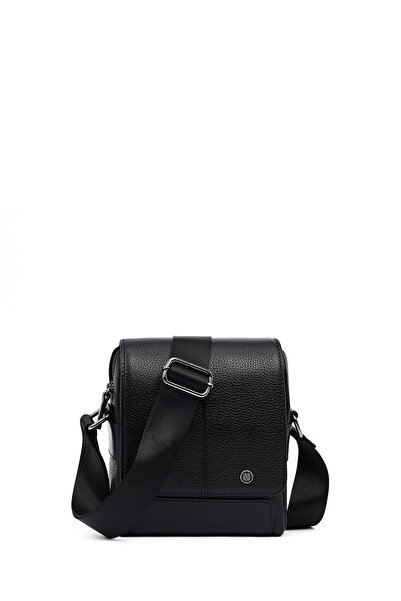 Derimod Geantă Messenger din piele neagră pentru bărbați 21SBD310514