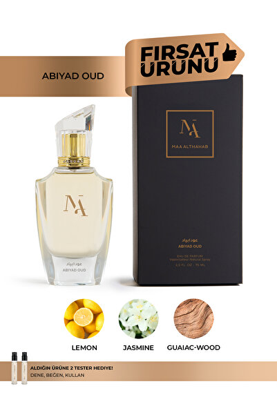 Maa Althahab Abiyad Oud 75ML Unisex Parfüm