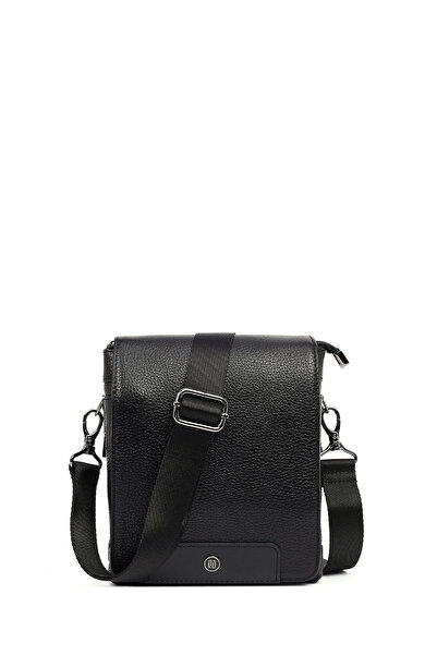 Derimod Erkek Siyah Deri Postacı Çantası 21SBD3101FT
