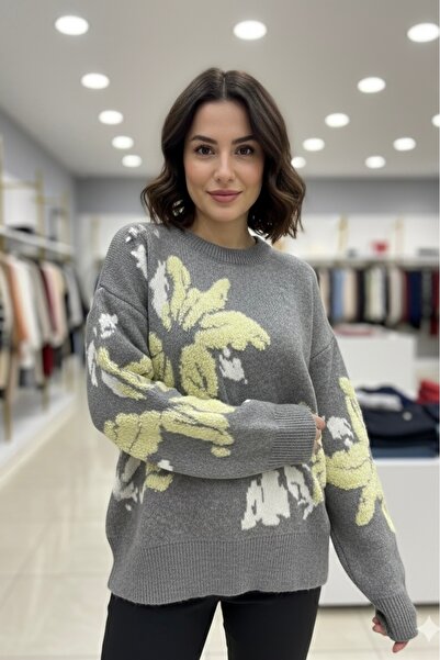 Suziş سترة بياقة دائرية منقوشة مقاس قياسي 52120001