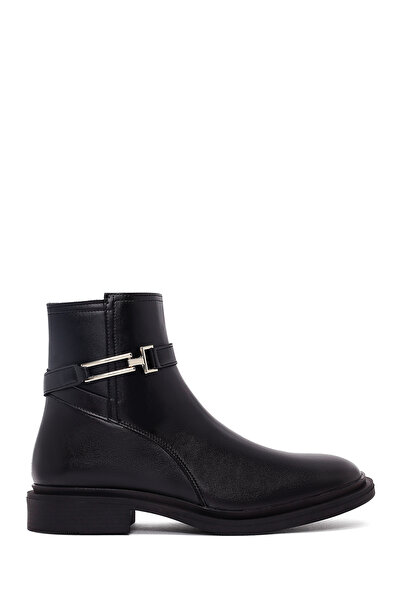 Derimod Kadın Siyah Fermuarlı Tokalı Bot 25WFE251218