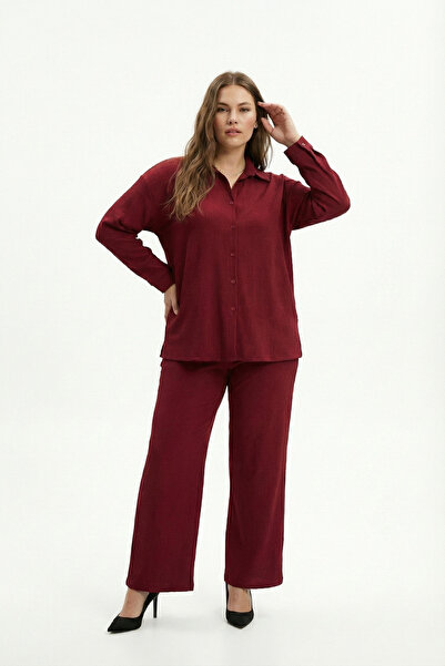 Mivoon Wrap-Around Fabric Shirt Collar Buttoned Bottom Top Suit Suitable for Hijab 2XL 6XL