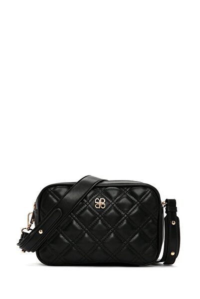 Derimod Kadın Siyah Uzun Askılı Kapitone Çapraz Çanta 25ABD2701KP