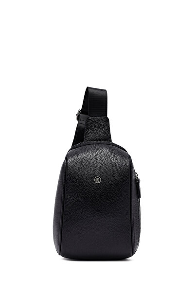 Derimod Erkek Siyah Deri Çapraz Çanta 25SBD3500FT