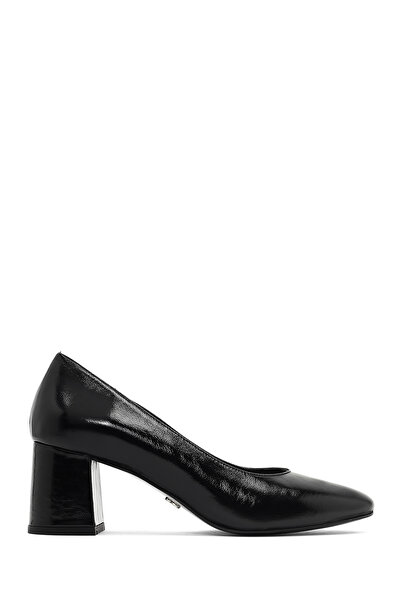 Derimod Kadın Siyah Kalın Topuklu Deri Ayakkabı 25AFD162016