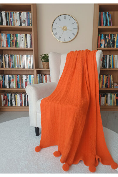 EUROPA HOME Ponponlu diz üstü battaniyesi, şal