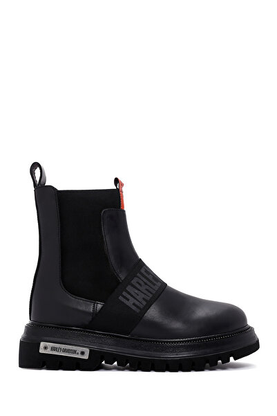 Derimod Harley Davidson Erkek Siyah Kalın Tabanlı Chelsea Bot 021m100557
