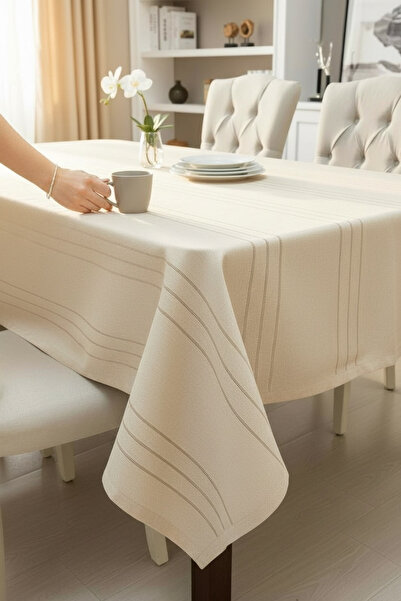 Pimula home Dertsiz Tablecloth 160X220 cm – Washable, Easy to Clean Tableclot...