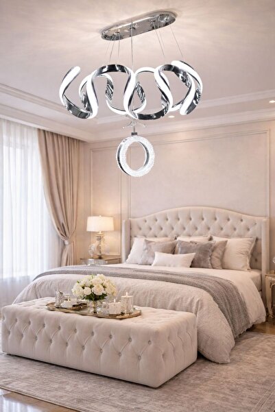 Lamira aydınlatma YENİ AHTAPOT KRİSTAL HALKA LED AVİZE MODELİMİZ