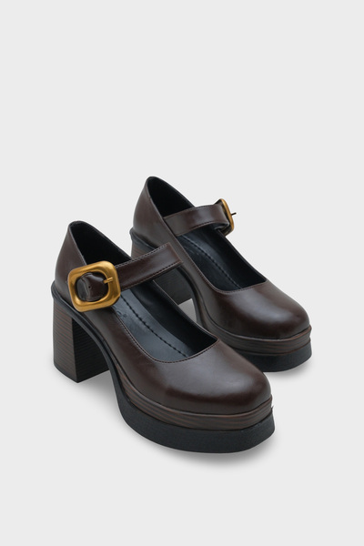 Capone Outfitters Pantofi de damă Michelina cu toc înalt și cataramă Mary Jane