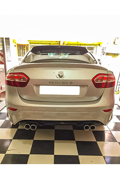 bkstuningshop Renault Fluence Makyajlı Sağ Sol Çift Çıkışlı Arka Ek (Plastik)