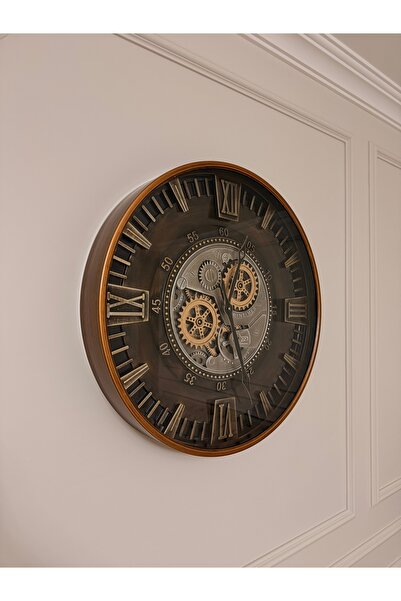 THE LİNSE METAL ÇARKLI DUVAR SAATİ 60 cm