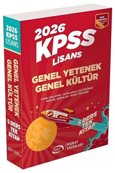 Murat Yayınları 1151 KPSS GYGK Lisans 5 Ders Tek Kitap Konu A. Sor