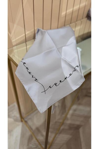 ipekevi Signature Tivil İpek Eşarp Gümüş Siyah