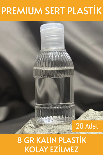 Sizeuyduk Flip Top Kapaklı Est Likit Mürekkep Dezenfektan Kolonya Boş Şişesi 20 Adet 50 ml