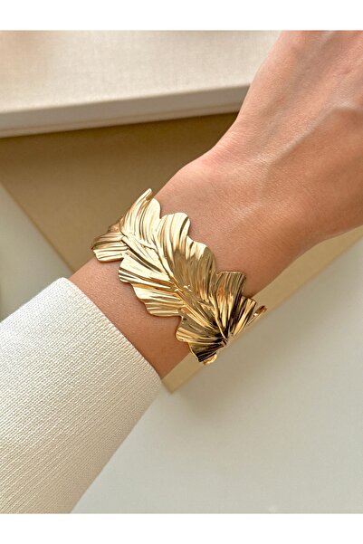 YOUES JEWELRY 316l Çelik Kalın Kelepçe Bileklik Kadın Bilezik Ayarlanabilir K...