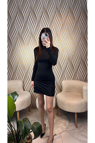 Mon Astre فستان قصير بياقة واقفة