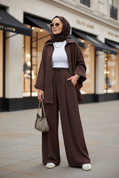 Aselim Hijap Moda Set dublu cu fermoar Eleganza Palazzo – Sezonier - Mărimea ...