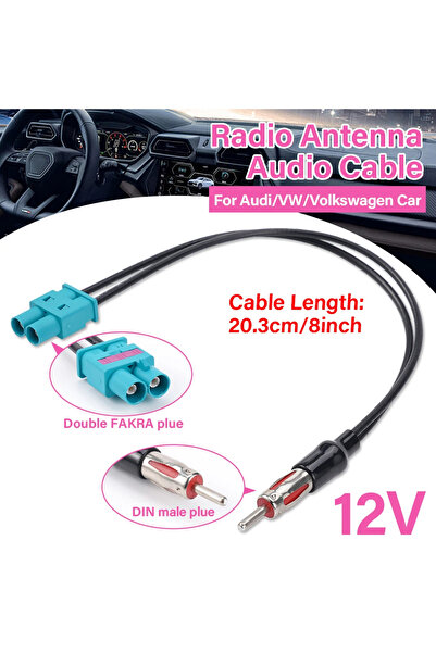 Choice محول كابل صوت السيارة هوائي مزدوج أنثى Fakra Radio إلى هوائي Moto Din ...