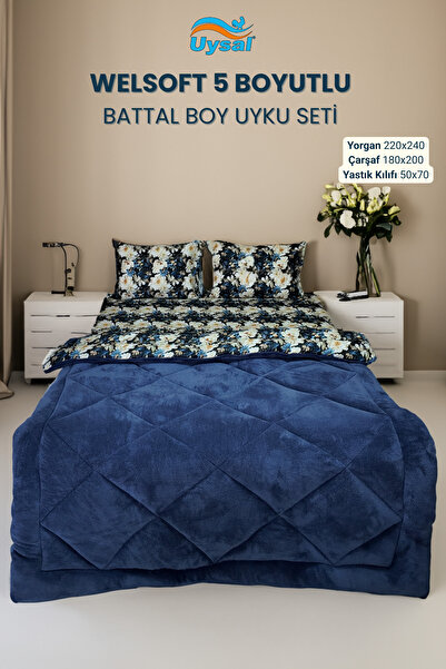 UYSAL WELSOFT 5 BOYUTLU BATTAL BOY UYKU SETİ 220x240