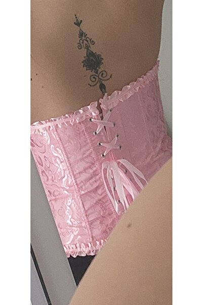 G&H UNDERWEAR Bustieră vintage cu corset roz