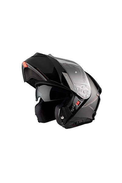 MT Helmets MT Genesis Sv Solid A1 Parlak Siyah Çene Açılır Kask