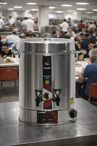 Armağan Elektrikli Büyük Boy Çay Otomatı, 430 Kalite Paslanmaz Çelik, 250 Bardak, Açık Rezistans