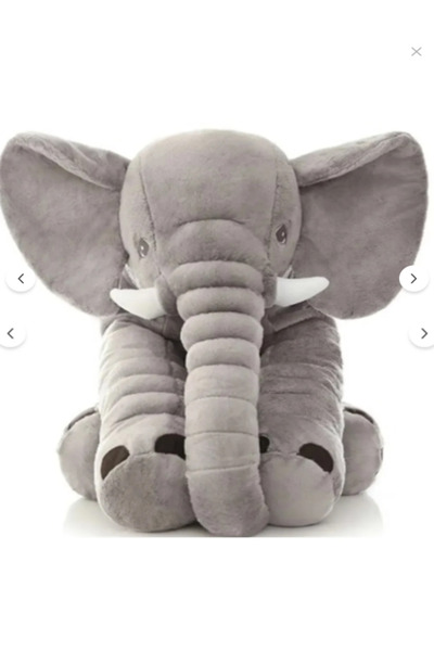 Özgüner Oyuncak Uyku Arkadaşım Fil Peluş Fil 65cm Dev GRİ
