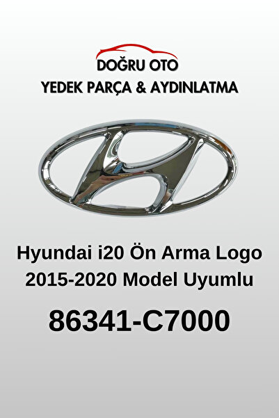 DOĞRU TİCARET AUTO PARTS Hyundai I20 Front Emblem Logo 2015-2020 Model Compat...