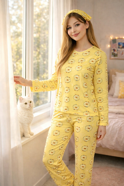 uzun kollu kadın pijama ty