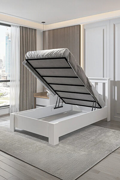 Ninnimo Altay Tek Kişilik Beyaz MDF Bazalı Karyola