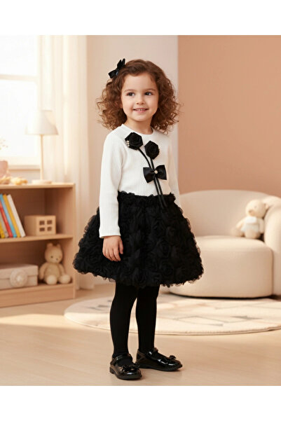 My Lusa baby wear Combinație pentru fetiță cu design special cu detaliu de tr...