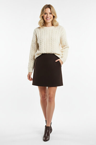 ozze butik تنورة قصيرة شتوية سميكة