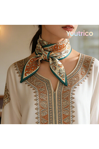 Youtrico Long silk scarves,Headbands,Flowers,Plants,147cm