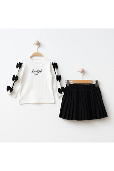 My Lusa baby wear Set de bluză cu mâneci lungi și fustă plisată pentru fetiță...