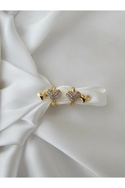 Zivazer Store Çelik kararmaz xuping 14 ayar altın renginde minik kalpli halka...