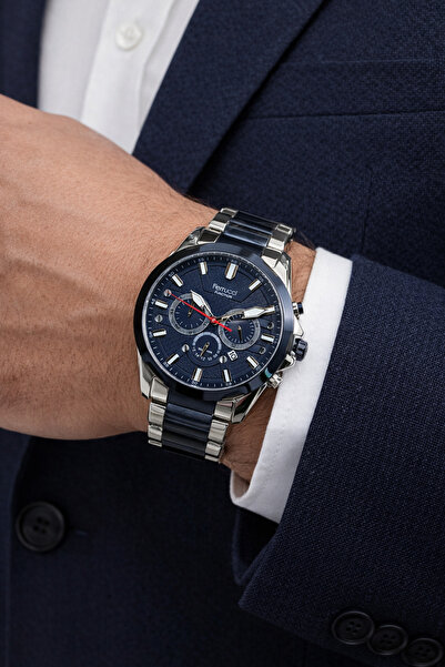 Ferrucci 2 yıl garantili TÜM FONSKİYONLARI AKTİF Çelik Kasa Çelik Kordon Erkek Kol Saati  Bileklik hediyeli