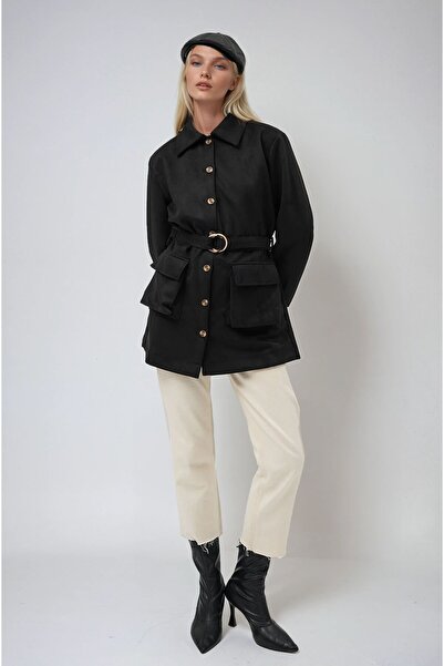 Lijuri Μίντι πουκάμισο με ζώνη και τσέπες 6130