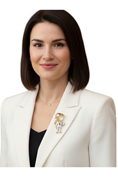 MODAMİRA AKSESUAR Doktor Figürü Tasarım Broş -Boy: 4 cm / En: 2.5 cm