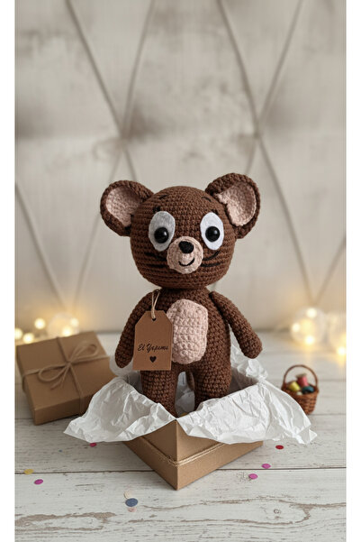 CraftyCorner "El Yapımı Amigurumi Oyuncak Ayıcık – Organik Pamuk İplikten, Sa...