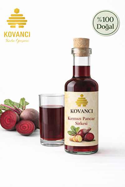 KOVANCI GIDA Kırmızı Pancar Sirkesi Katkısız & Doğal Fermente 500 ml