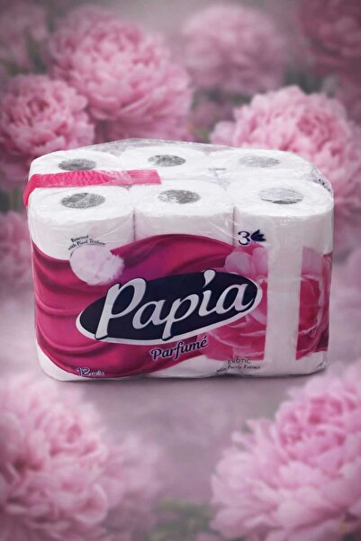 Papia Parfümlü Tuvalet Kağıdı 12 ' li X 2 PAKET / Egzotik Şakayık Özleriyle ( 24 Rulo )