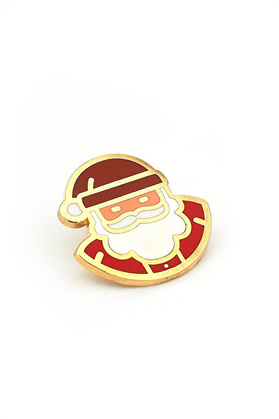 Color Collective Yeni Yıl Rozet, Altın Rengi Nuel Baba Metal Rozet.