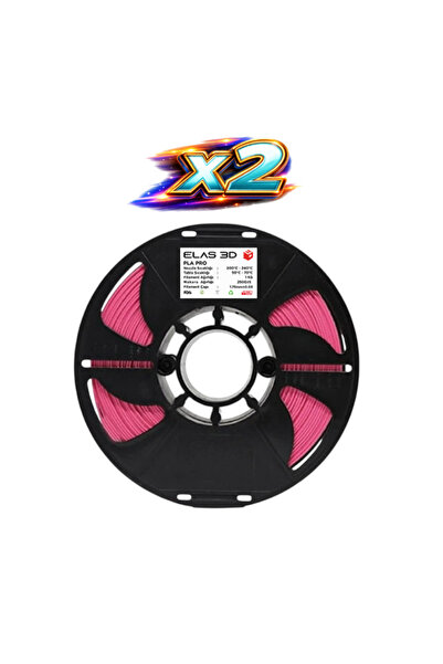 ELAS3D ELAS 1.75mm PLA PRO Pembe Filament 2X1 Kg