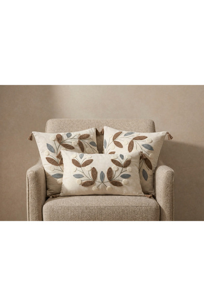 Shopyteks Σετ κάλυμμα μαξιλαριού με κέντημα Bohemian Punch (χωρίς εσωτερική γέμιση)